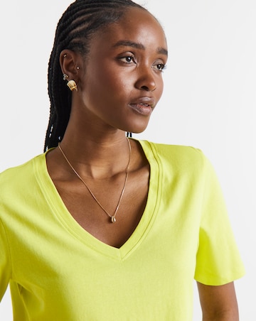 Simply Be Blue & Lime 2 Pack V Neck T-Shirts