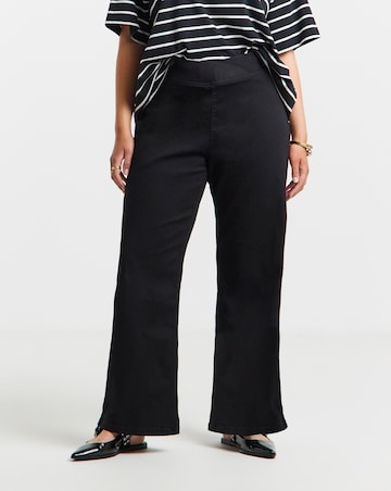 Black Stretch Wide Leg Weekender Jeggings
