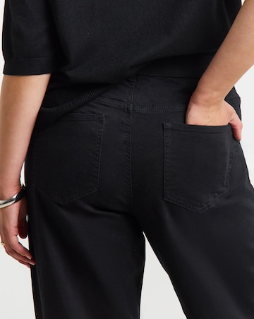 Black 24/7 Stretch Wide Leg Jeans