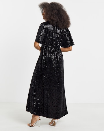 Twisted Wunder Velvet Sequin Maxi Dress