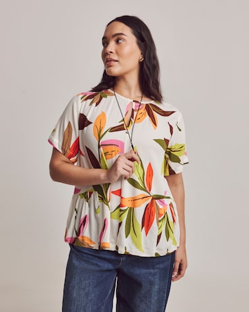 Julipa Printed Crinkle Blouse