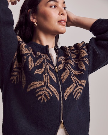 Julipa Knitted Zip Through Cardigan