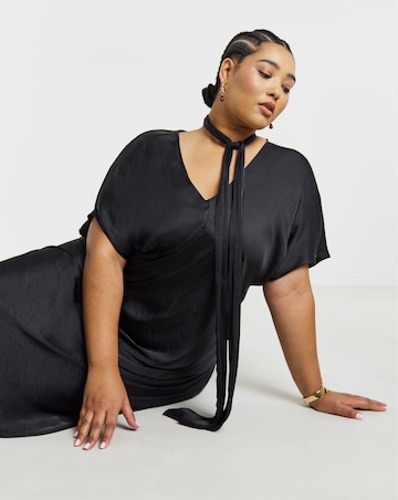 Simply Be Satin Scarf Detail Dress