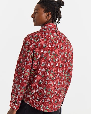 Long Sleeve Christmas Printed Shirt