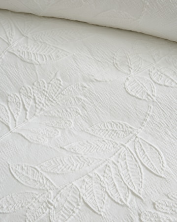 Catherine Lansfield Jacquard Leaves Duvet Cover Set