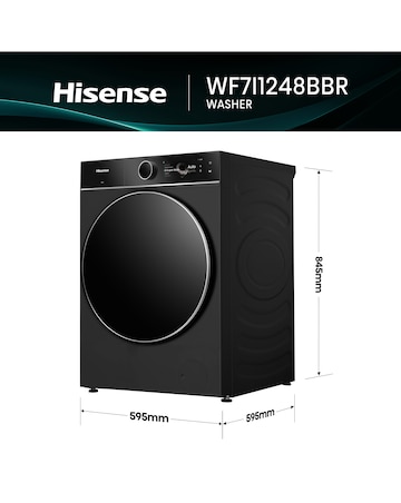 Hisense 7i 12kg 1400rpm KitchenFit Washing Machine Black