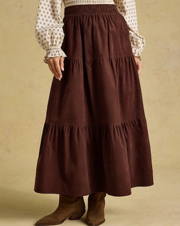 Joules Cord Tiered Skirt