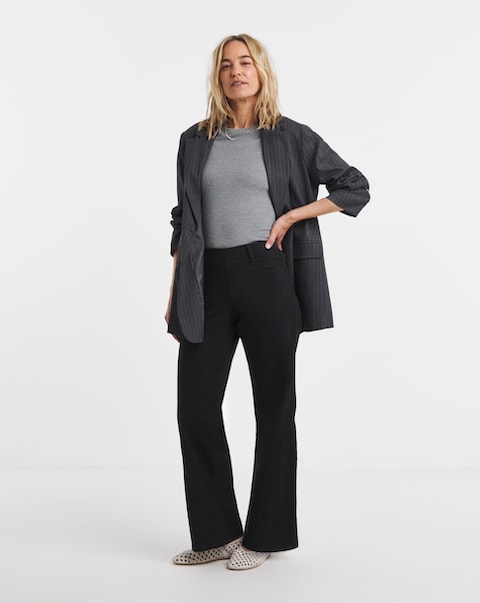 Black Stretch Wide Leg Jeggings