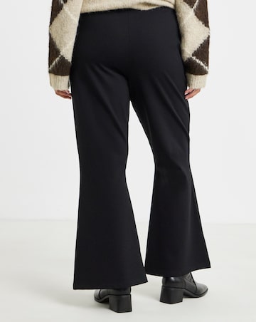 Simply Be Black Ponte Flare Trouser