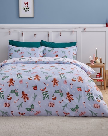 Catherine Lansfield Christmas Gingerbread Duvet Cover Set
