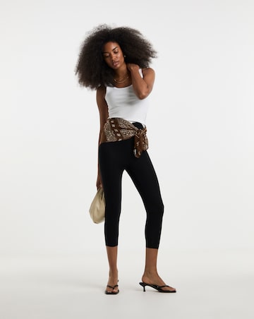 Simply Be Black Jersey Cropped Legging