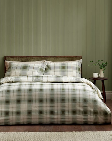 Catherine Lansfield Brushed Troon Check Duvet Cover Set