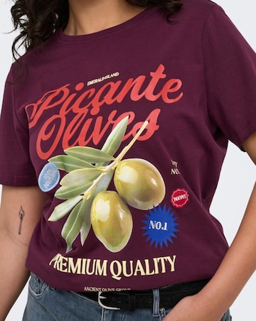 ONLY OLIVE PRINTED T-SHIRT