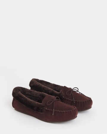 Fiora Classic Moccasin Slippers - Wide Fit (E)