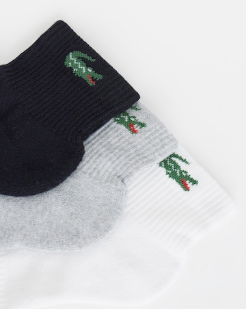 Lacoste 3 Pack Ankle Sport Socks - Multi