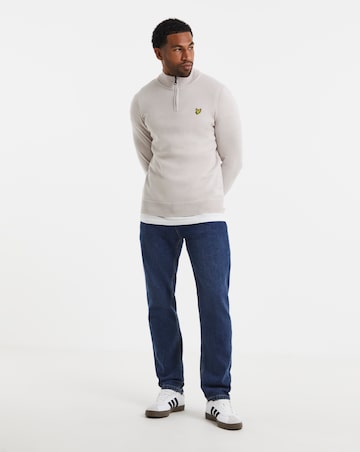 Lyle & Scott Cotton Merino 1/4 Zip Jumper - Cove