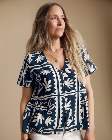 Julipa Printed Button Through Blouse