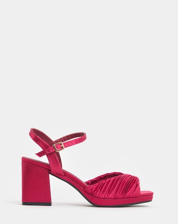 Eve Pleated Two Part Platform Heels - Wide Fit (E)