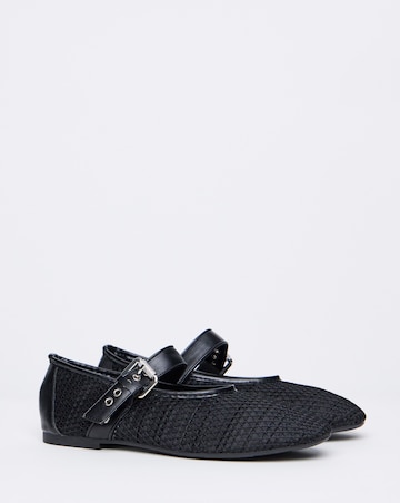 Mykonos Net Mesh Mary Jane Ballerinas - Extra Wide Fit (EEE)