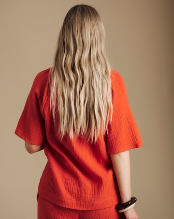 Julipa Short Sleeve Cotton Cheesecloth Top