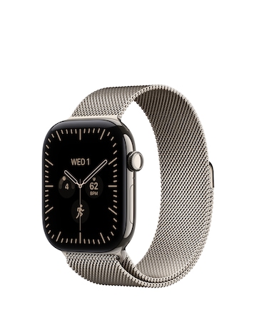 Apple Watch Series 12 GPS + Cellular 46mm - Titanium/Natural Milanese Loop - M/L