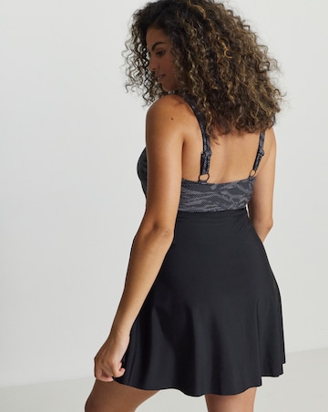 Sports Square Neck Swimdress With Shorts