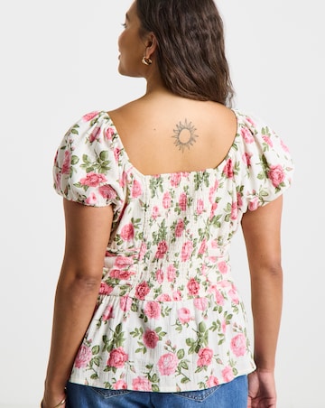 Rose Print Blouse