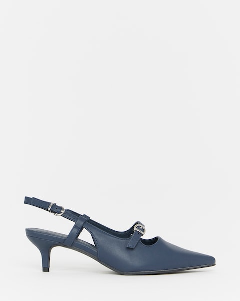 Harriet Pointed Toe Slingback Shoes - Wide Fit (E)