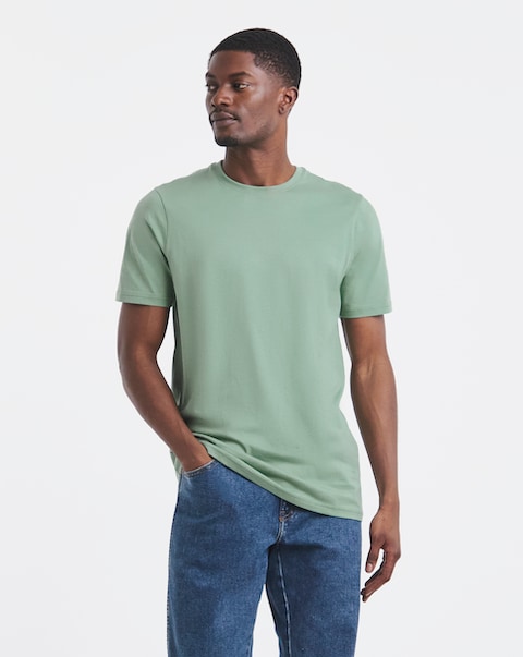 Pure Cotton Crew Neck T-Shirt Long