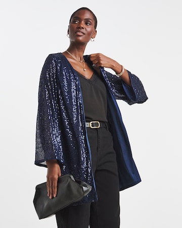 Sequin Longline Cardigan