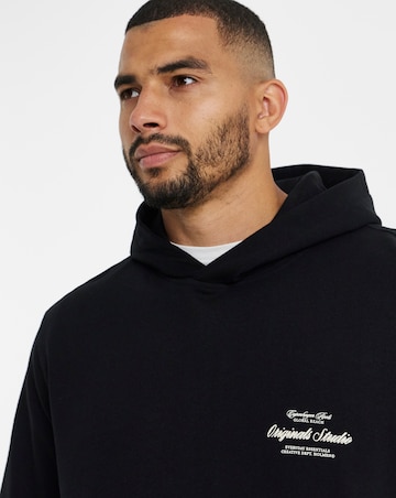 Jack & Jones Norrebro Typo Back Sweat Hoodie - Black