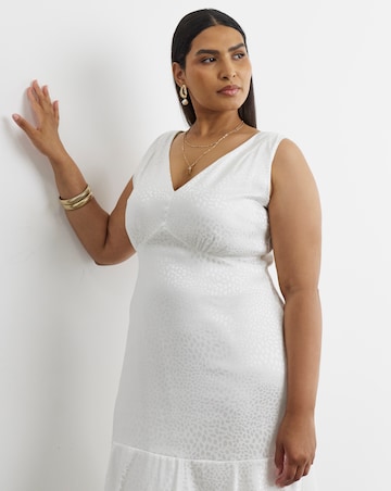 Joanna Hope Ivory Jacquard Bridal Midi Dress