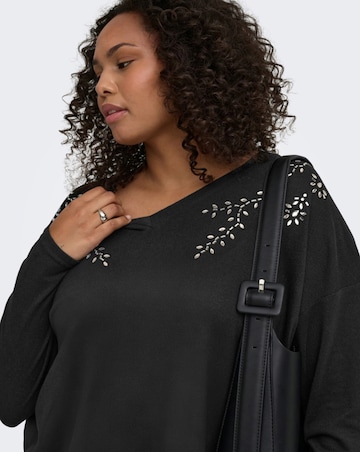 ONLY EMBELLISHED LEAVES TOP