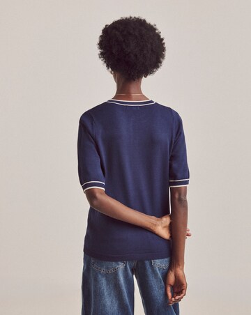 Anthology Navy Short Sleeve Cardigan