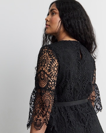 Joanna Hope Structured Lace Dress