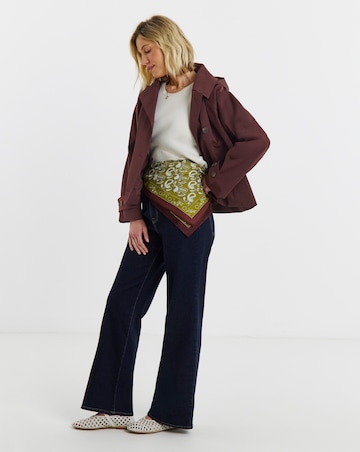 Burgundy Short Trench Coat