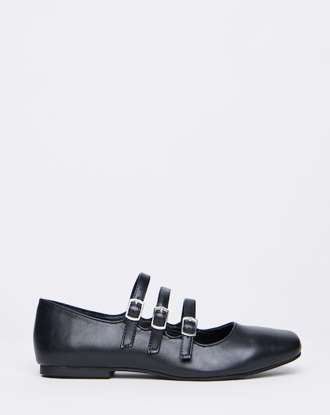 Jemma Multi Strap Mary Jane Ballerina - Wide Fit (E)