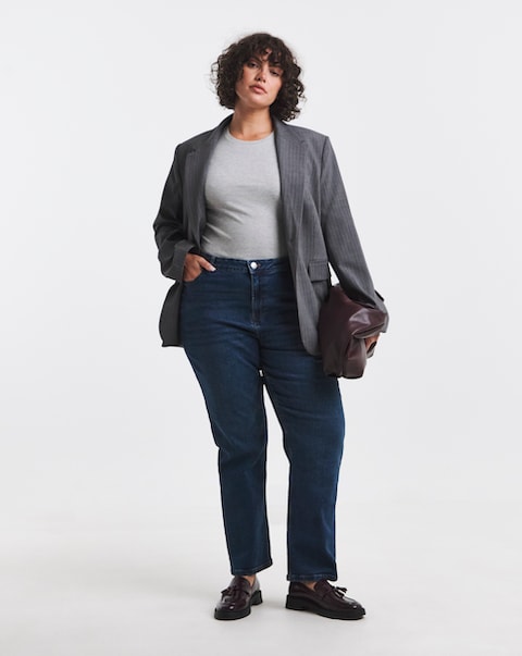 Simply Be 99 1 Indigo Comfort Relaxed Straight Leg Jeans