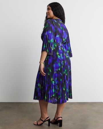 Joanna Hope Pleated Belted Midi Dress
