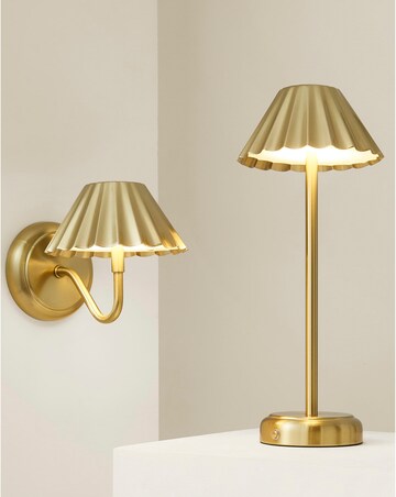 ValueLights Avery Gold Rechargeable LED Portable Table Lamp