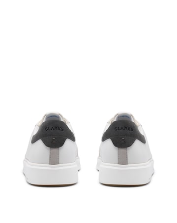 Clarks Code C Tie Leather Shoe - White