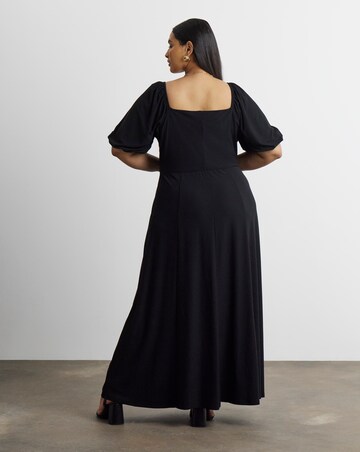 Joanna Hope Contrast Lace Midi Dress