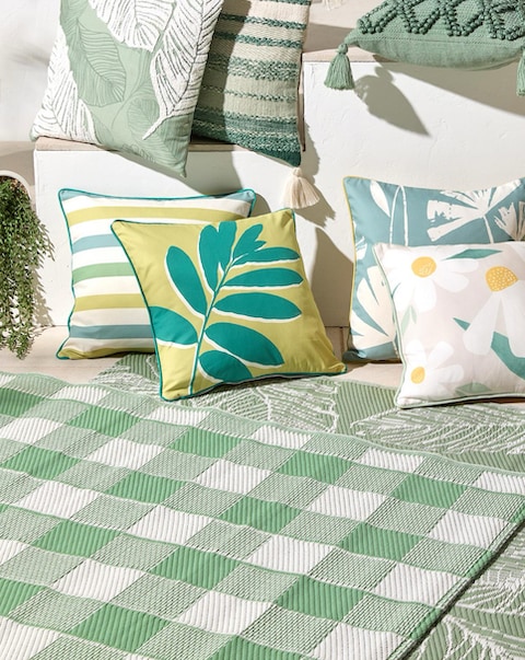 Gingham Outdoor Rug