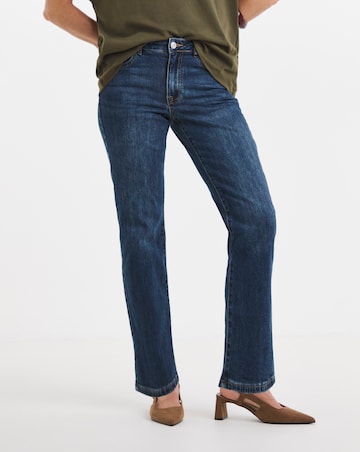 Mid Blue Authentic Straight Leg Jeans
