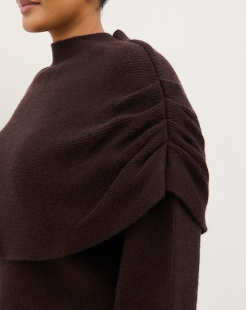 Pretty Lavish Tarla Exaggerated Drape Knit Jumper