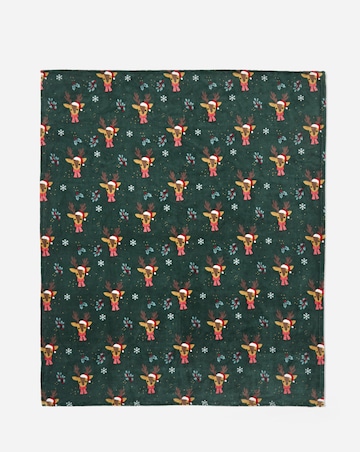 Christmas Reindeer Fleece Throw
