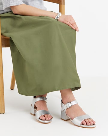 Robin Two Part Block Heel Sandals - Extra Wide Fit (EEE)