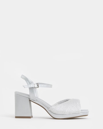 Eve Pleated Two Part Platform Heels - Extra Wide Fit (EEE)