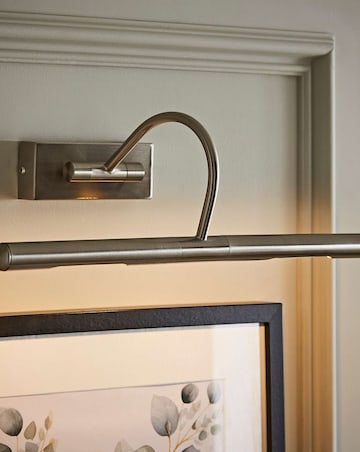 ValueLights Capri Brushed Chrome Twin Picture Wall Light