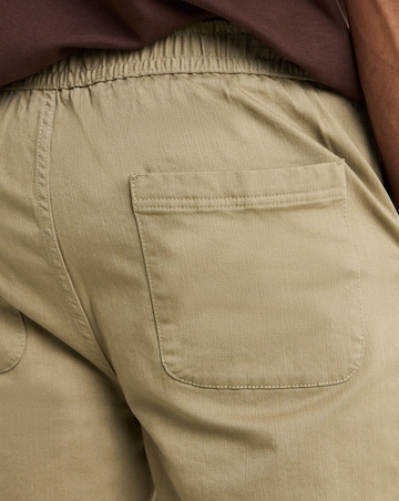 Herringbone Elasticated Waist Straight Fit Trouser
